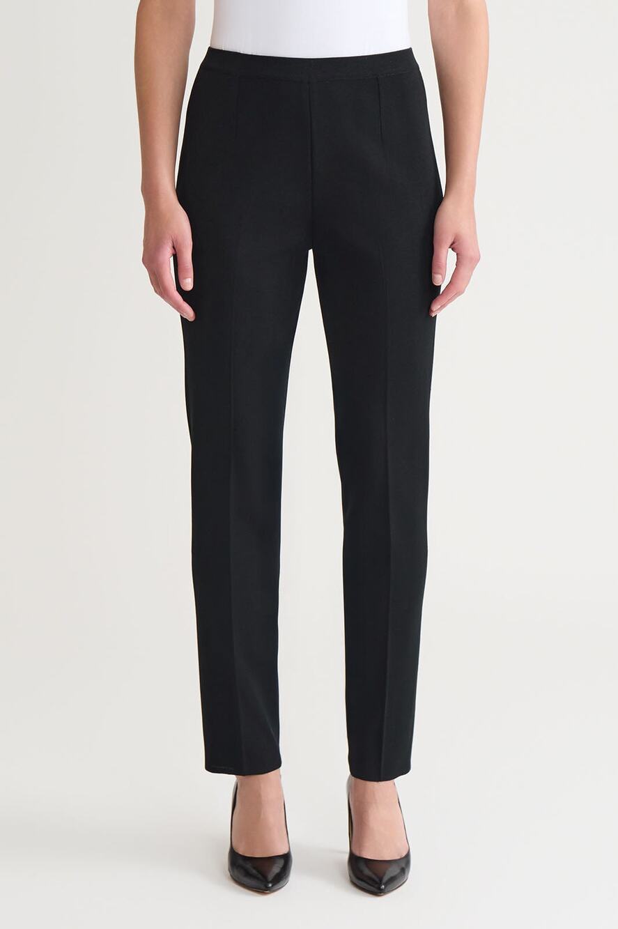 Ming Wang Straight Leg Pull-On Knit Pants Black XL NWT $195